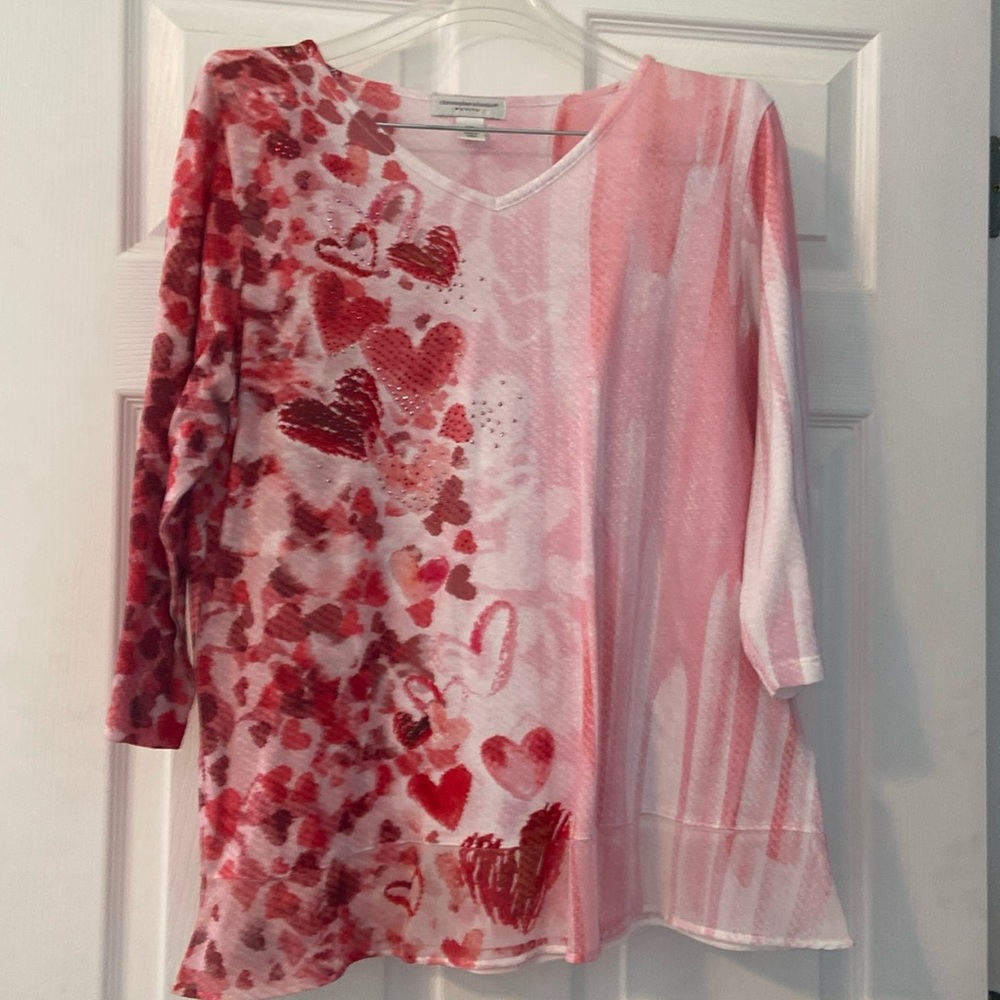christopher and banks pink 3/4” sleeves